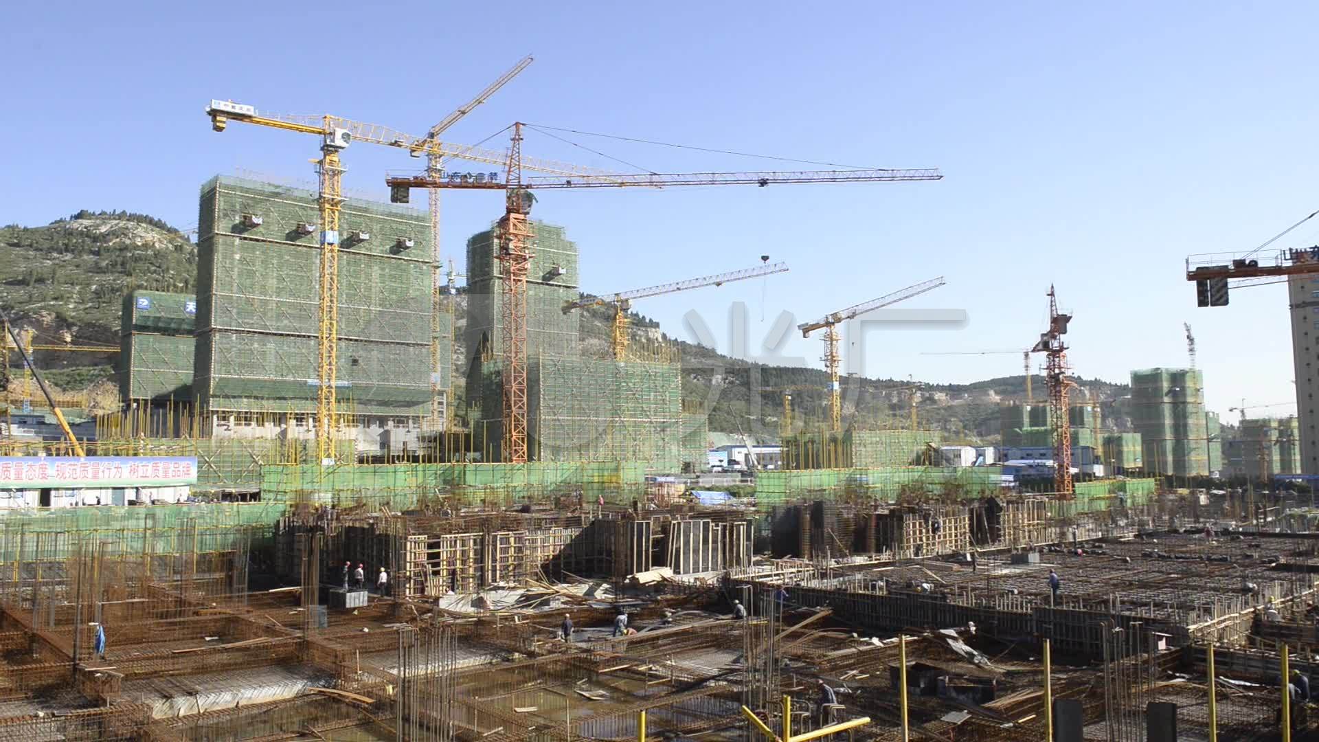 建筑工地实拍素材