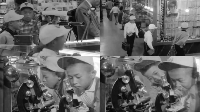 80年代文化用品商场展示玩具天文望远镜