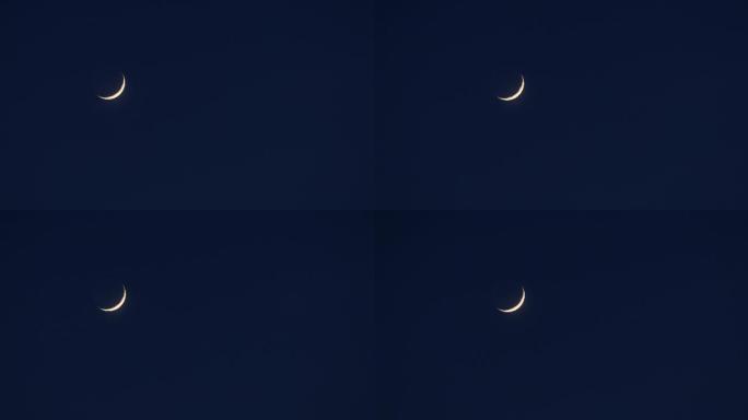 深邃夜空弯月残月02