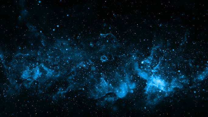 【4K宇宙背景】暗蓝穿梭星云虚拟科技时空