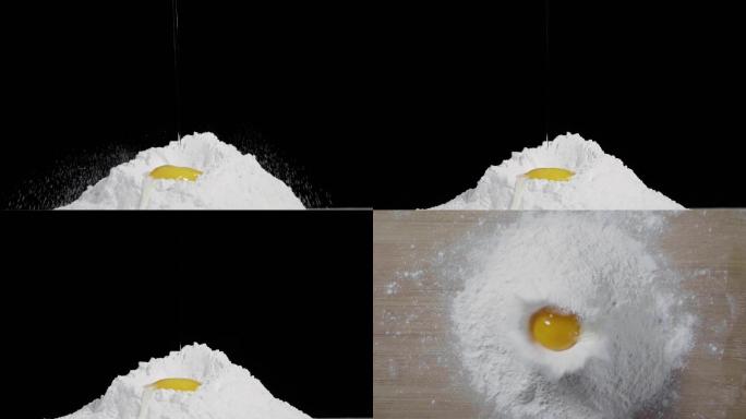 【升格】鸡蛋打入面粉中