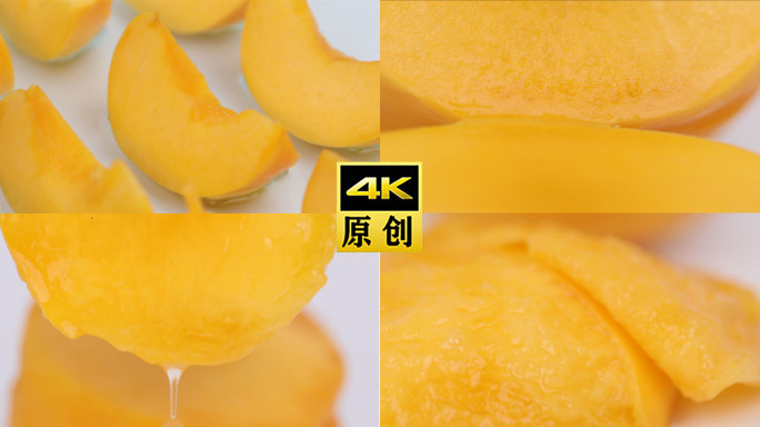 砀山黄桃-黄桃-桃子-毛桃-创意拍摄