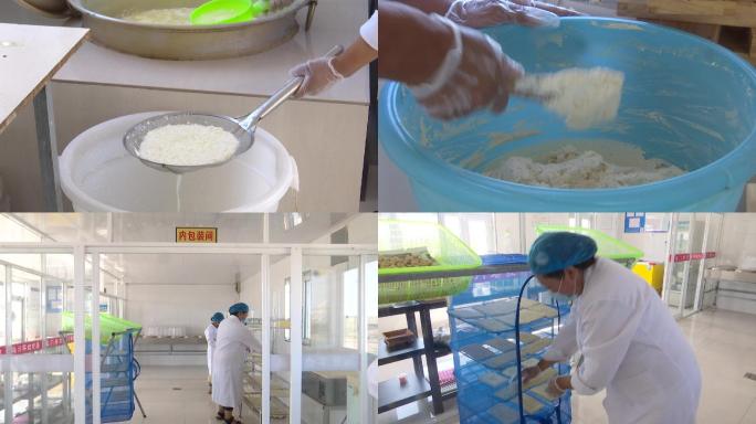 牧民手工作坊制作奶豆腐