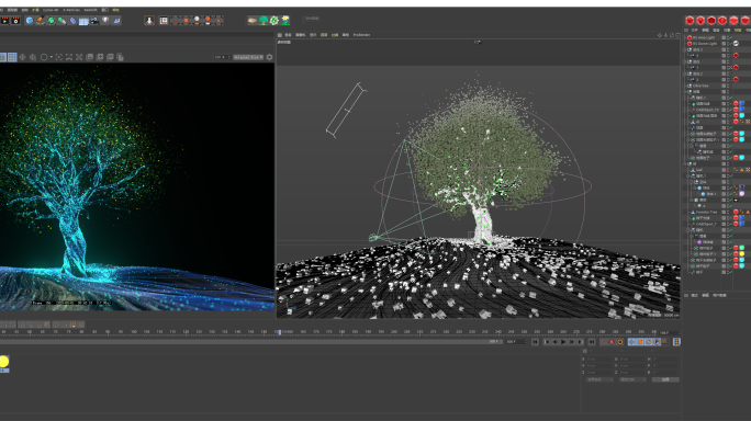 粒子树c4d工程