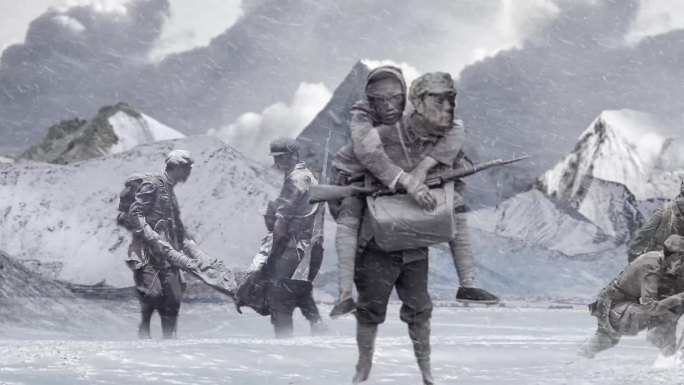 红军长征过雪山抗战片头