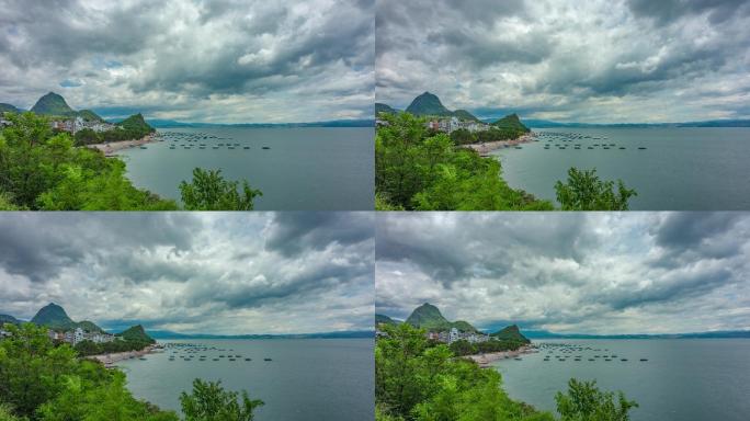 【正版素材】云南抚仙湖禄充风景区抚仙湖