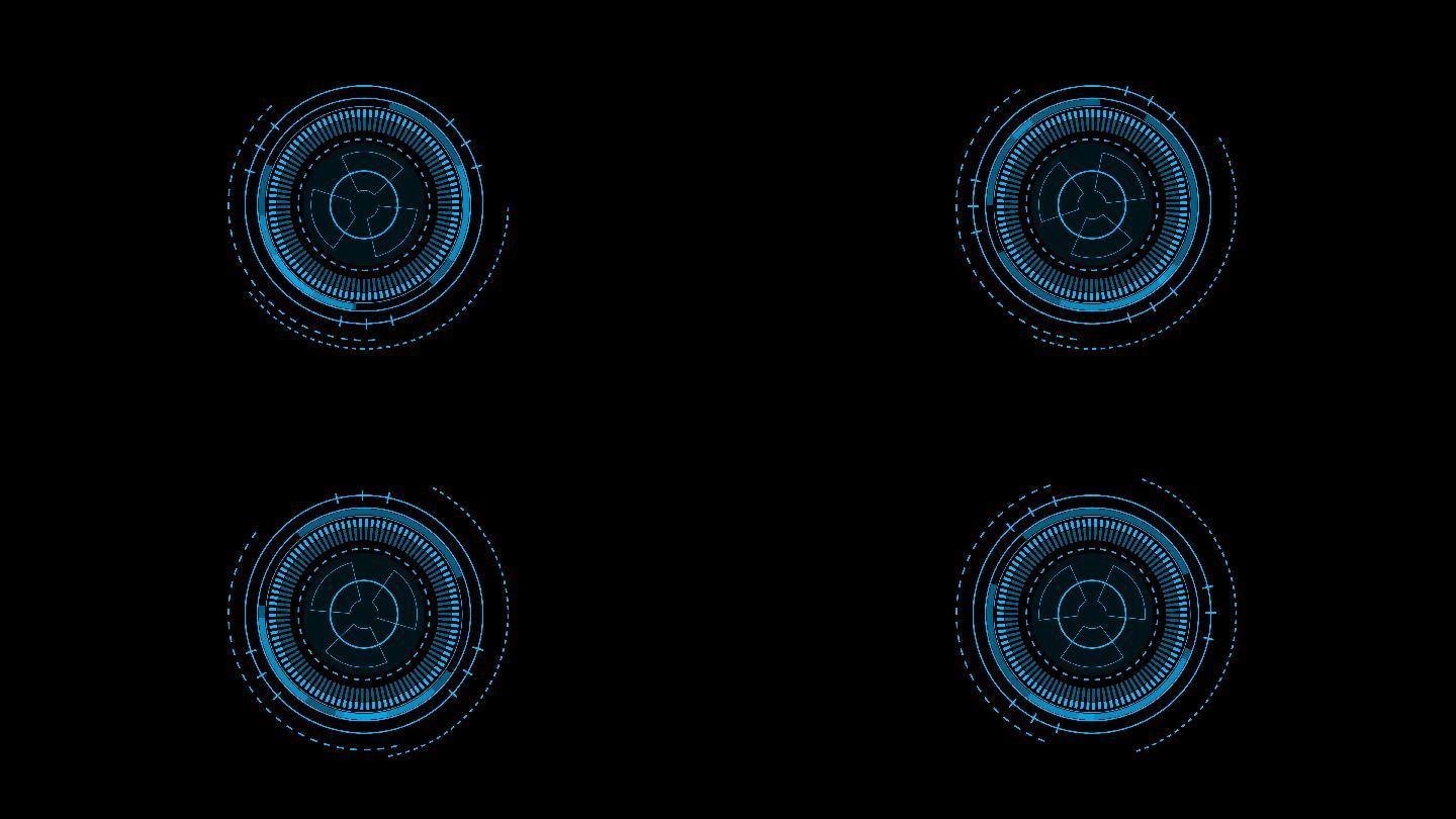 4K科技转盘元素AE源文件