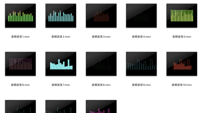 音频音乐图谱波形素材（通道）