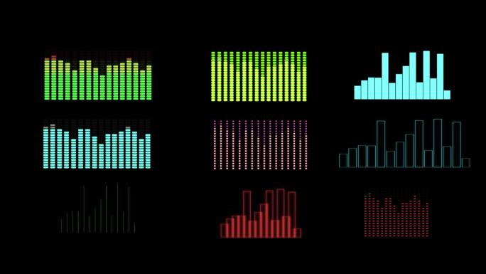音频音乐图谱波形素材（通道）