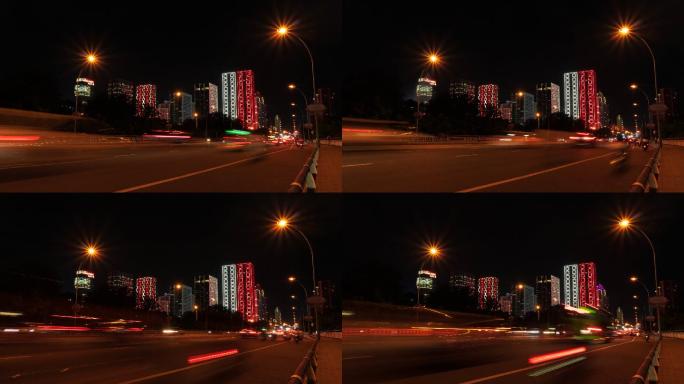 柳州市文昌大桥夜景延时摄影