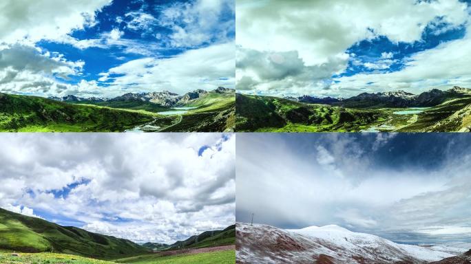 超清4K延时摄影，雪山、湖泊、天空
