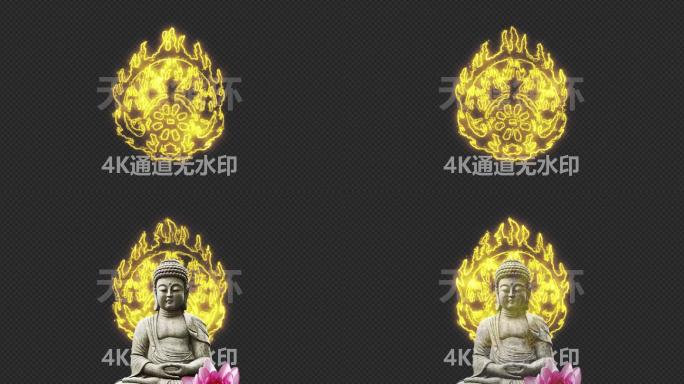 4K佛光光背（循环通道）