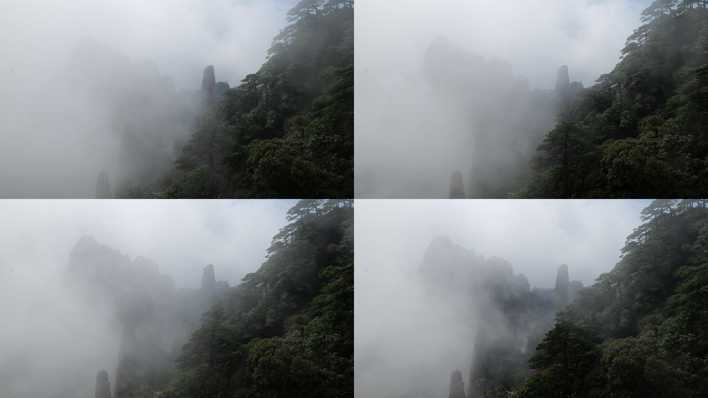三清山松石和云雾
