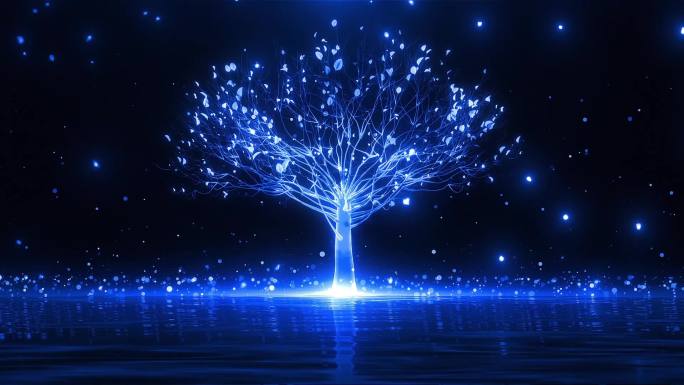 蓝色梦幻树