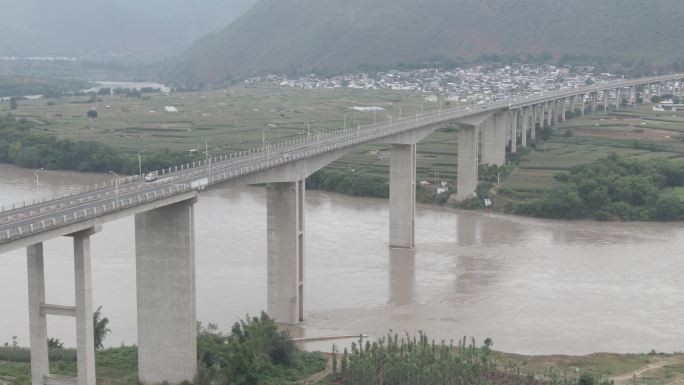 云南怒江大桥4K航拍