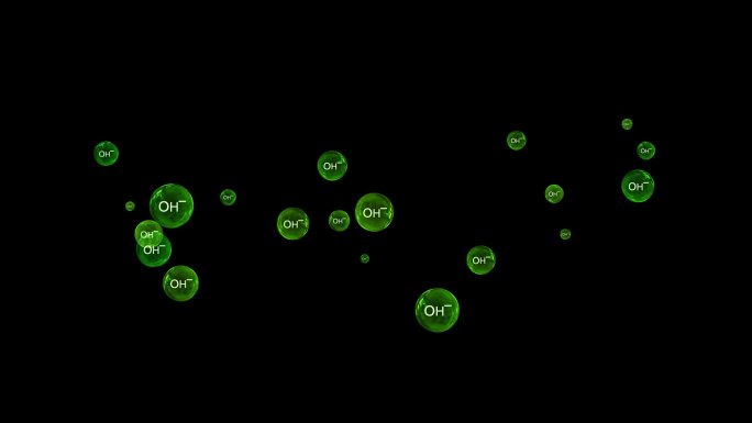 负氧离子粒子OH绿色