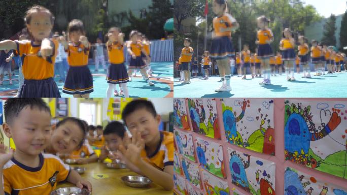4K幼儿园-小朋友吃饭游戏学习成长