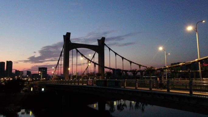 清晨大桥航拍