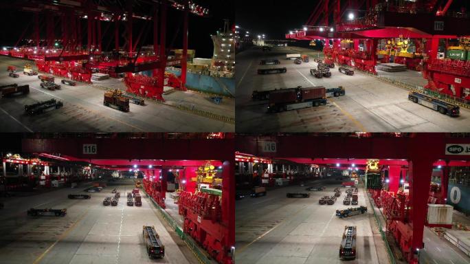 视频原素材-洋山深水港全自动集装箱码头