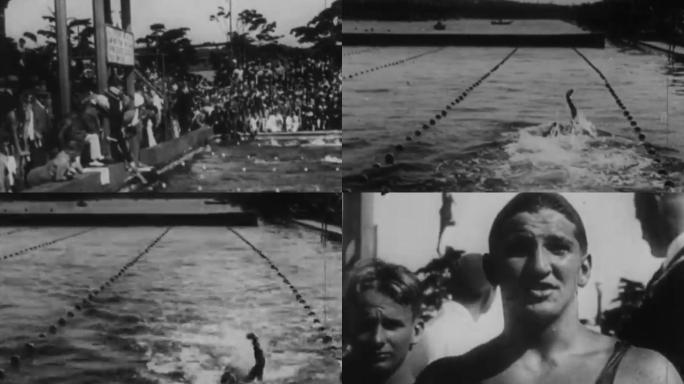 1927乔治科贾克打破仰泳世界纪录奥运会