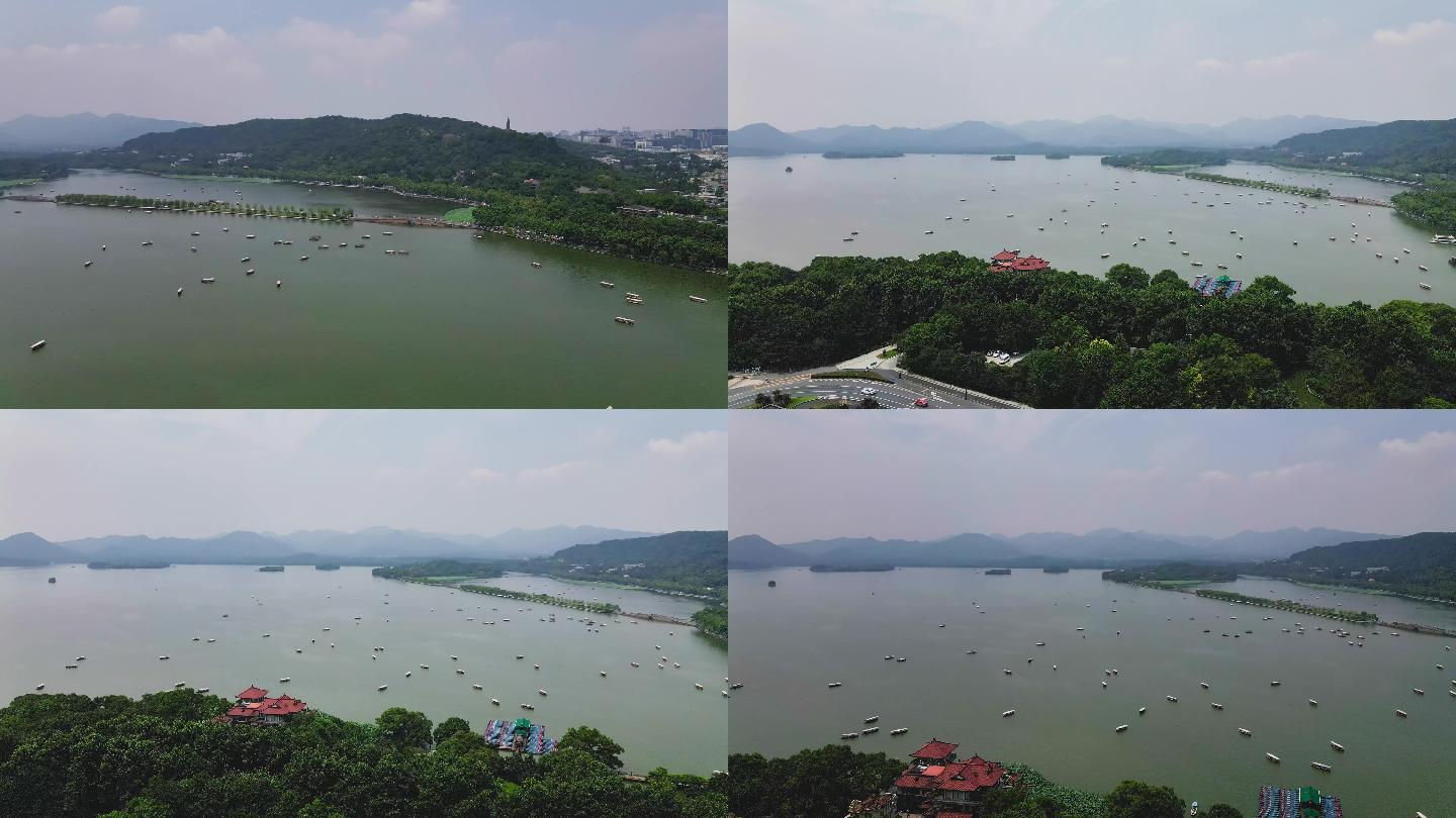 杭州西湖航拍空镜4K