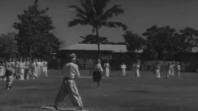 30年代东南亚菲律宾棒球比赛运动训练