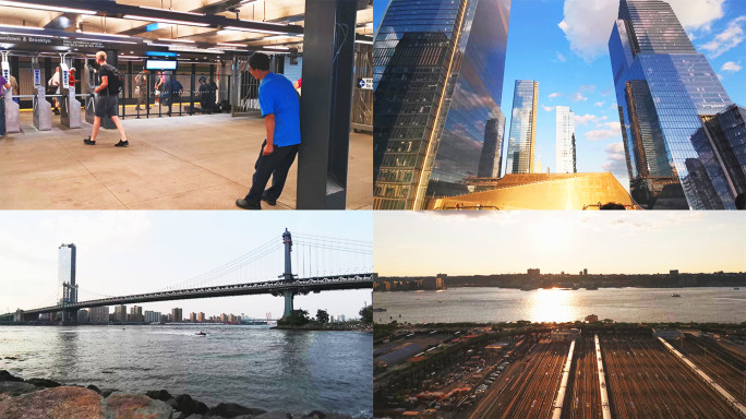 纽约布鲁克林哈德逊大都会地铁大桥游客美国