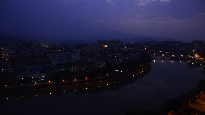 山水间自然夜景风光风景