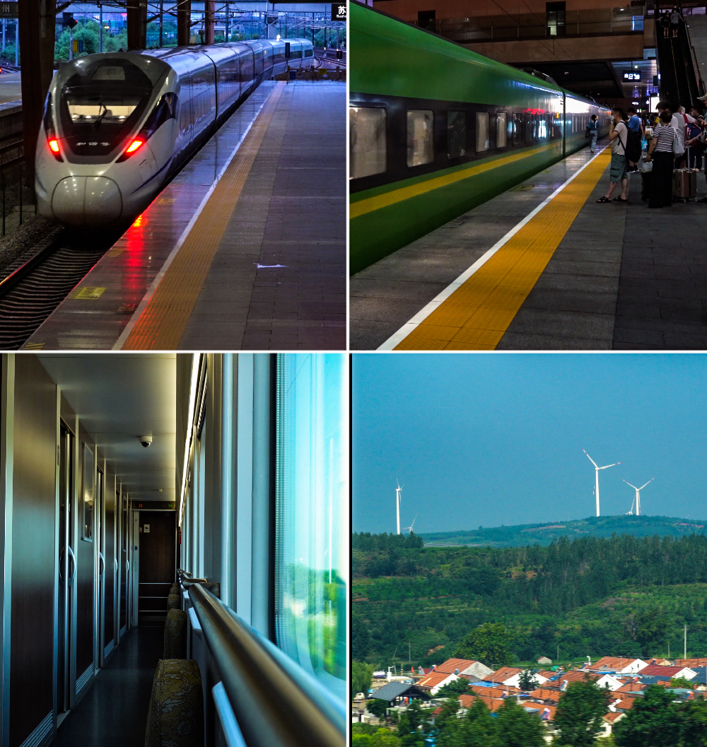 【原创-独家-高质 放心使用】4k实拍 高铁夜晚进站 绿皮动车夜晚进站