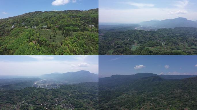 四川成都周边大景风光航拍空镜