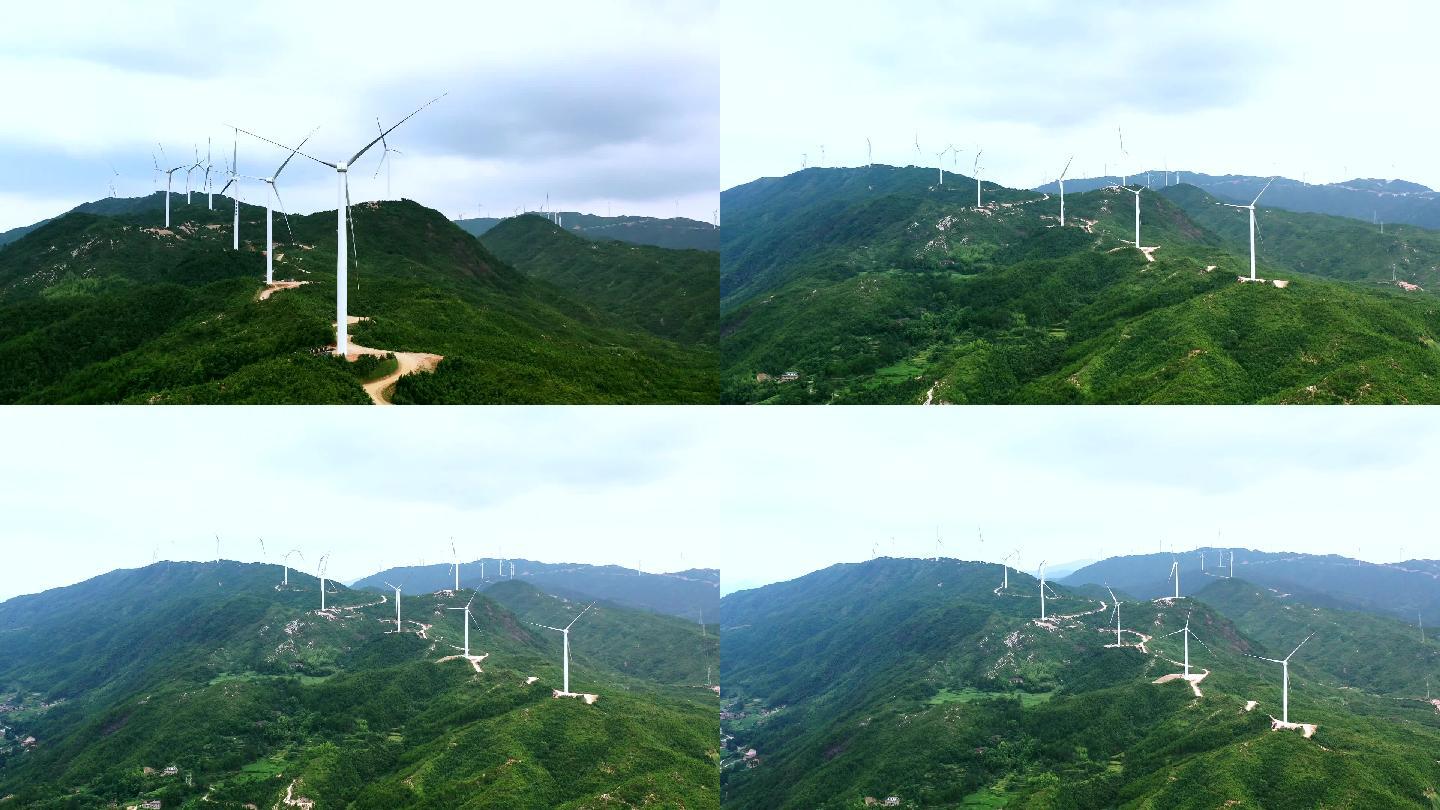风力发电航拍新能源风车绿色能源