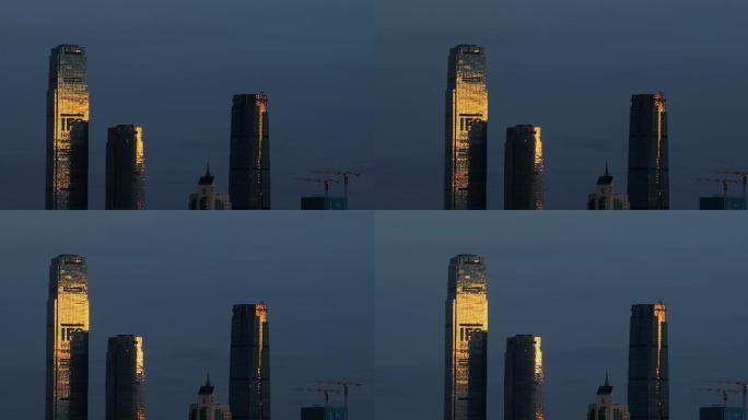 4K长沙高楼反射清晨阳光02【4倍速】