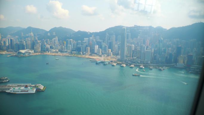【4K】高点俯瞰香港维多利亚湾