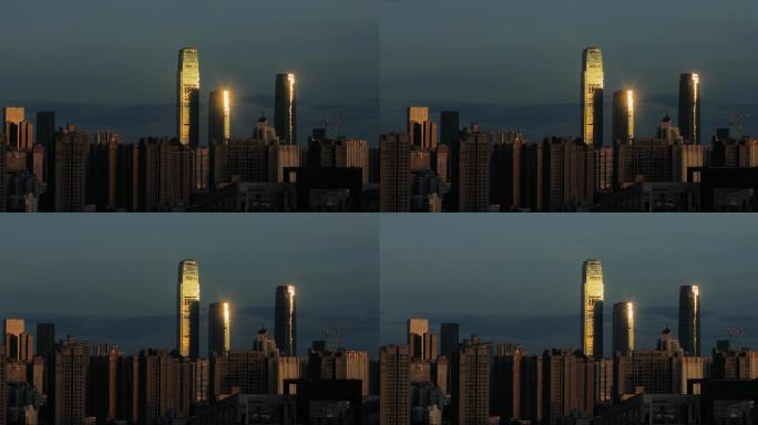 4K长沙高楼反射清晨阳光05【4倍速】