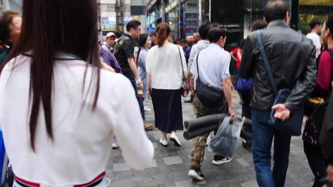 【4K】质感香港地标城市人流车流空镜