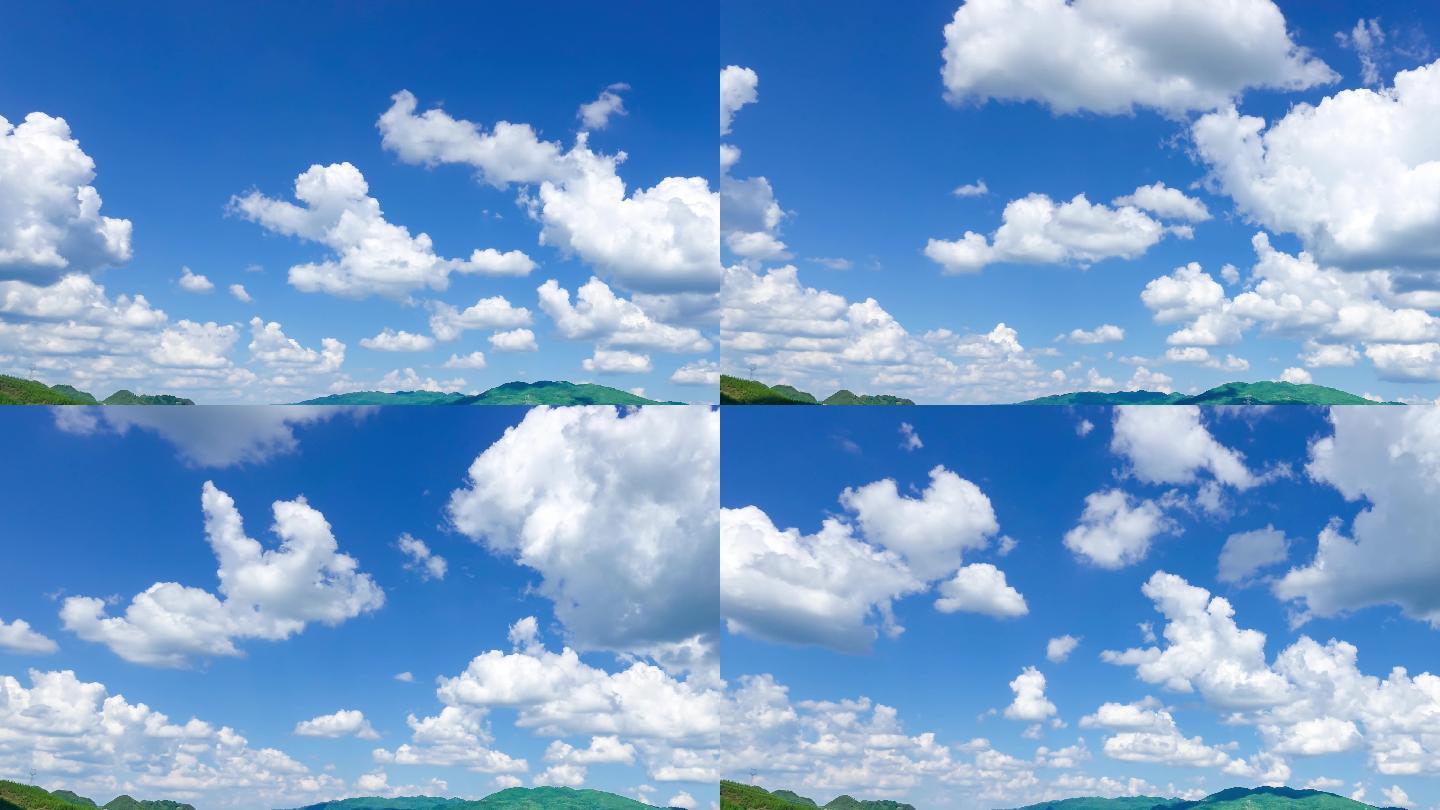 【67秒】4K延时唯美天空蓝天白云