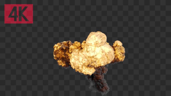 4K爆炸蘑菇云-带通道