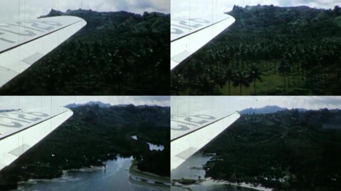50年代航拍菲律宾马尼拉国际机场旅客登机