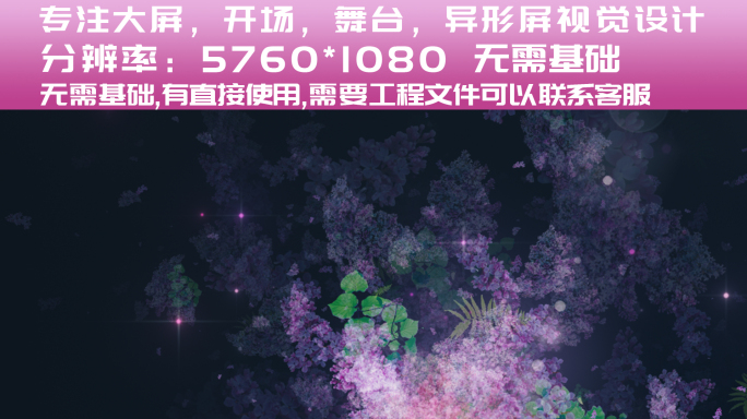 【大屏】神秘梦幻紫荆粒子穿梭背景