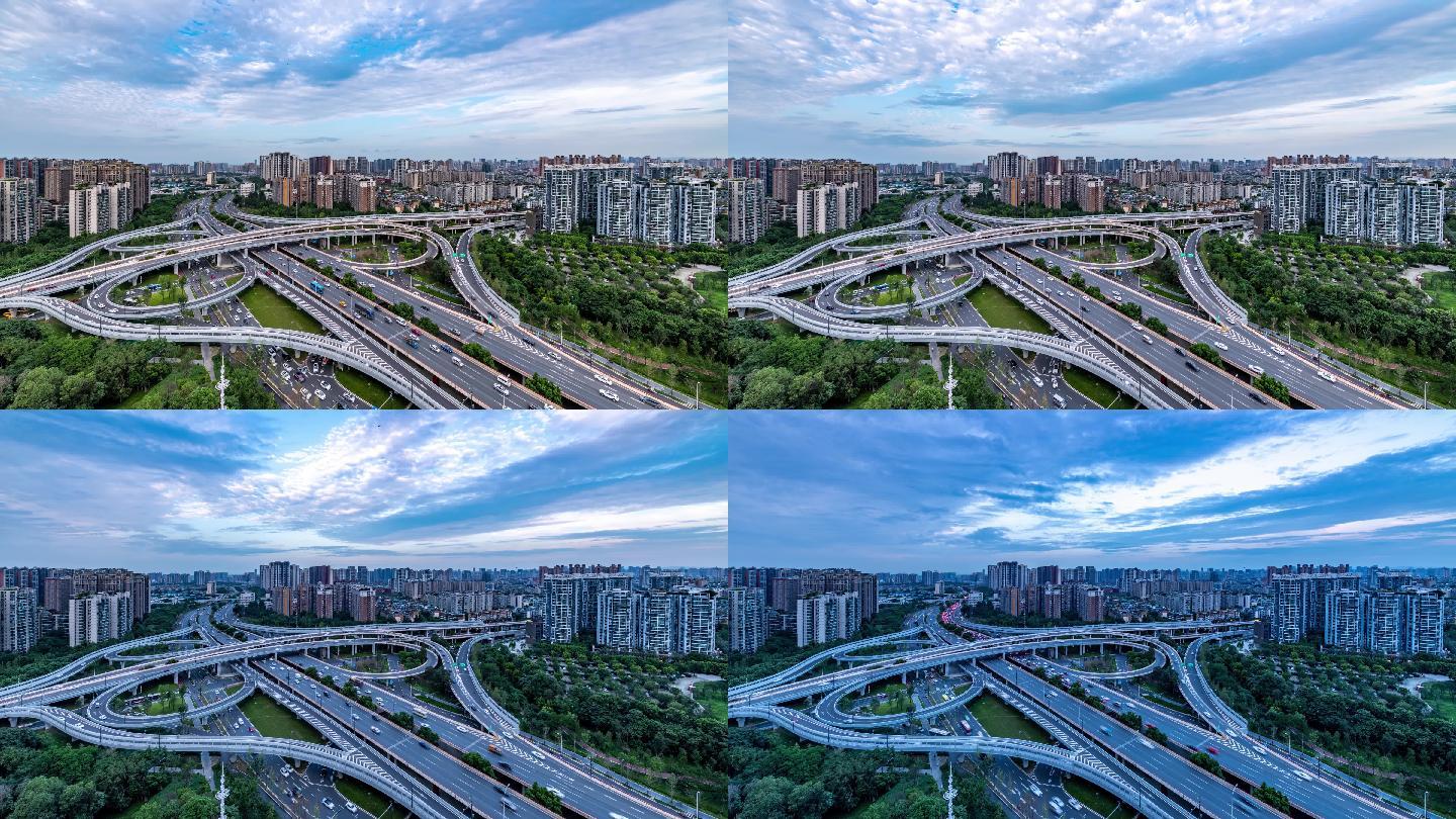 成都羊犀立交延时摄影素材