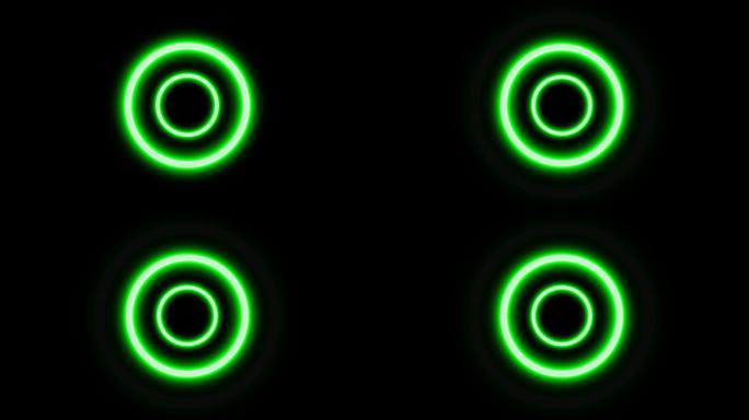 4K绿色光圈辐射扩散通道视频