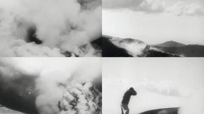 50年代墨西哥帕里库廷活火山爆发火山岩