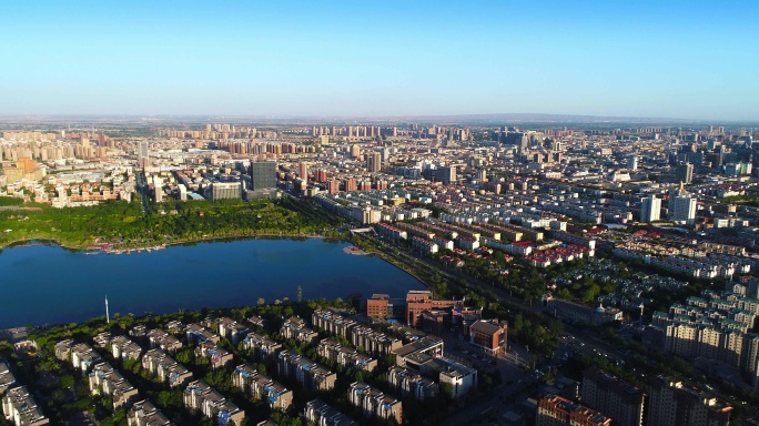 银川兴庆区，全景，生态大景