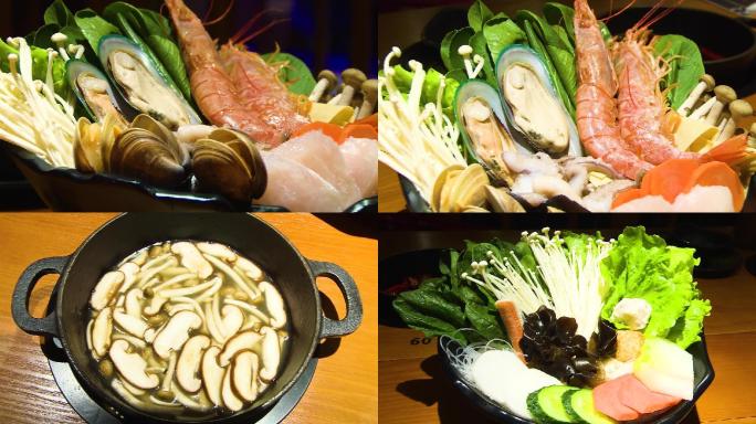 火锅食材菌汤蔬菜拼盘火锅海鲜