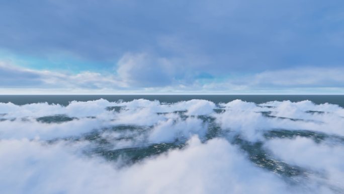 大气天空延时海面云层01