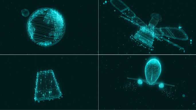 真4K粒子网络科技空间视频素材