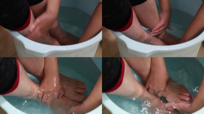 为父母孩子洗脚通用素材（可商用）