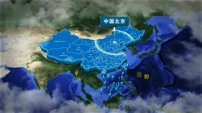 原创科技中国地图AE模板