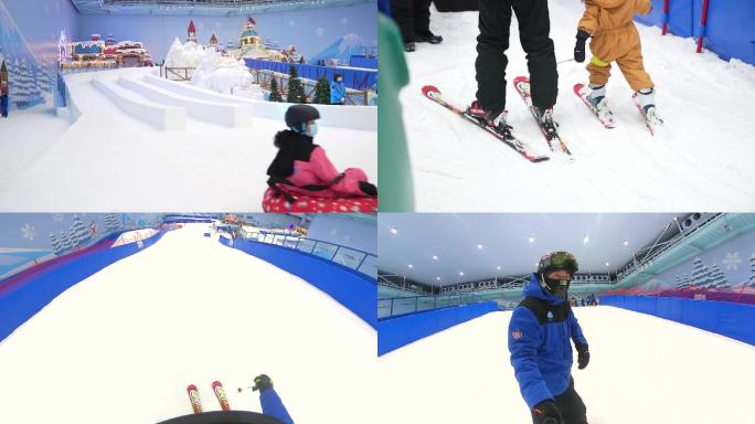 重庆融创文旅城雪世界室内滑雪镜头