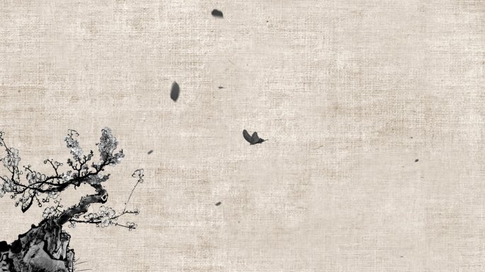 【原创】蝶恋花水墨片头ae模板（无插件）